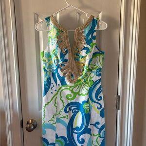 Lilly Pulitzer Janice Resort White Crystal Coast Shift Dress